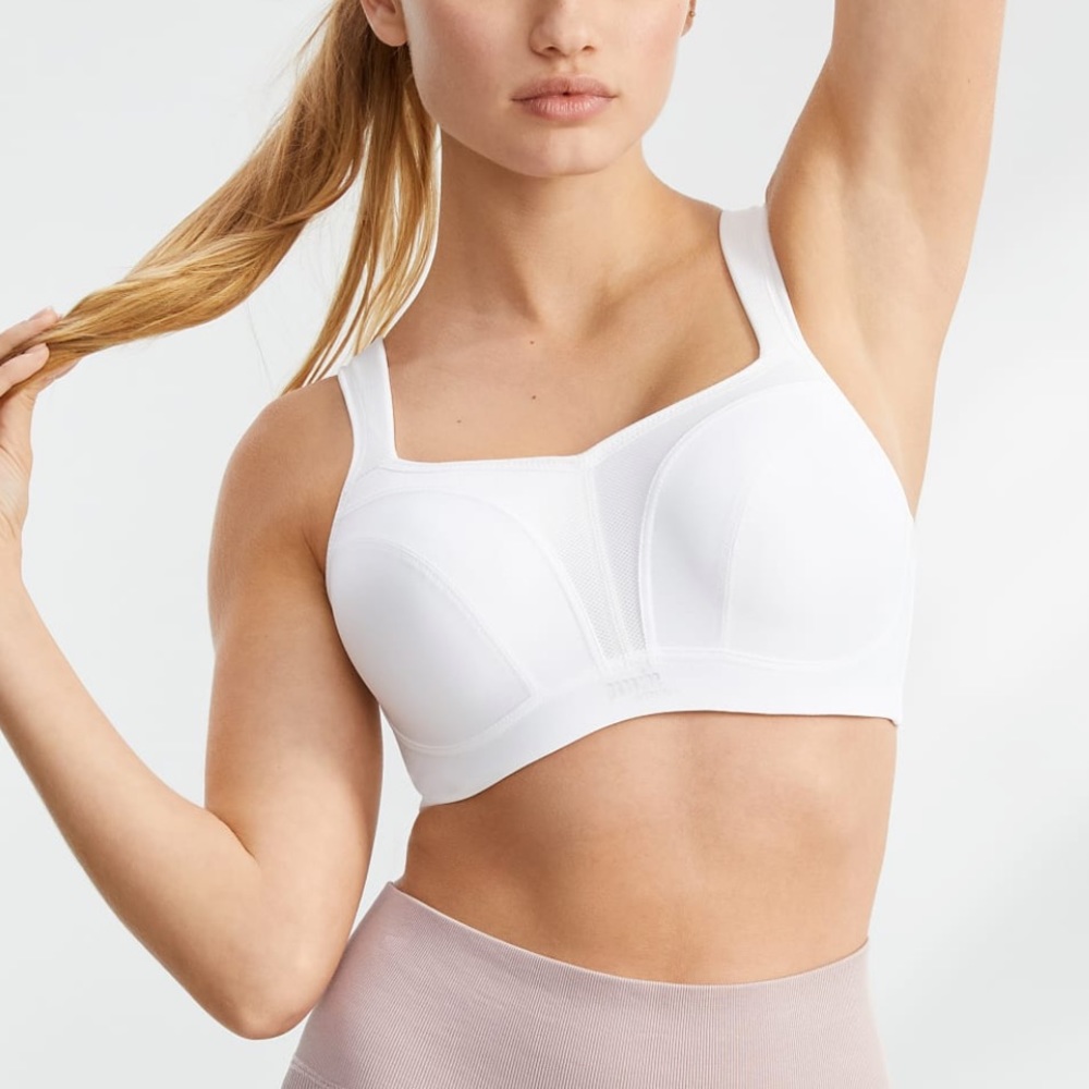 Panache 36DDD White Ultimate High Impact Underwire Sports Bra Running 36E UK
